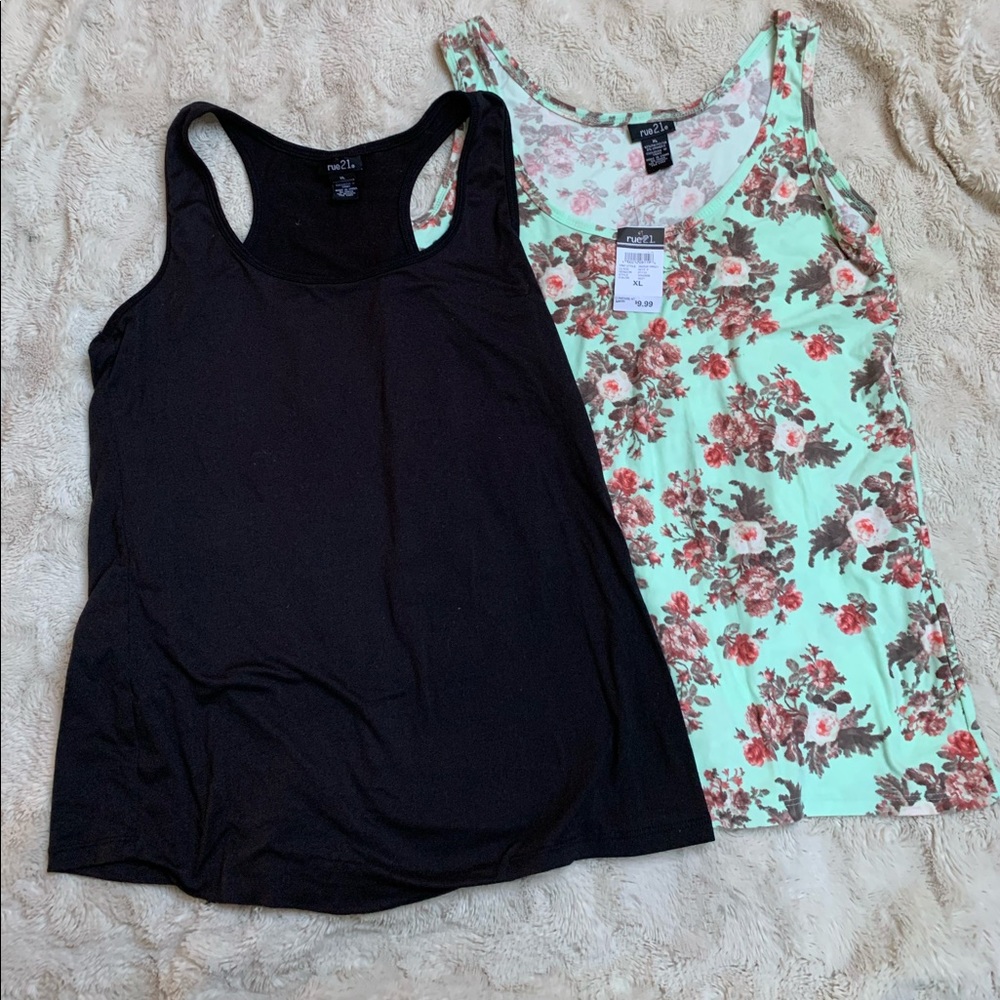 Two Rue 21 tank tops. Size XL.